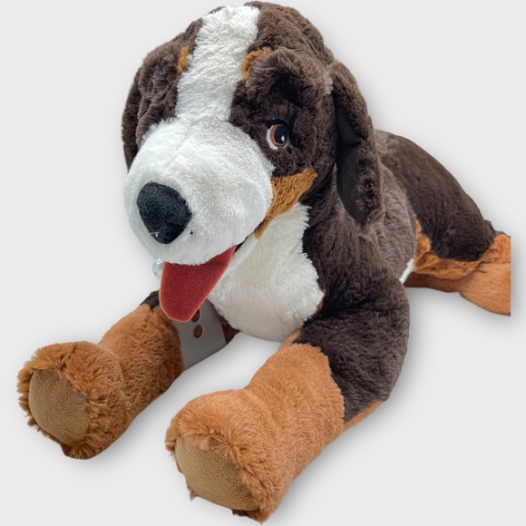 IKEA Other - 24" Realistic Bernese Mountain Dog Brown White Stuffed Animal Plush IKEA HOPPIG